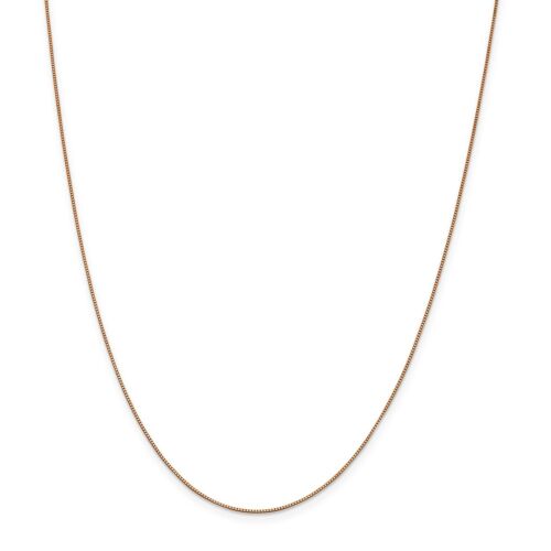 Details about  / 14k Rose Gold 0.70mm Solid Box Link Chain w// Lobster Clasp 16/" 24/"