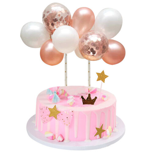 10pcs 5inch Mini Ballons Cake Topper Confetti Balloons Birthday Wedding Decor 