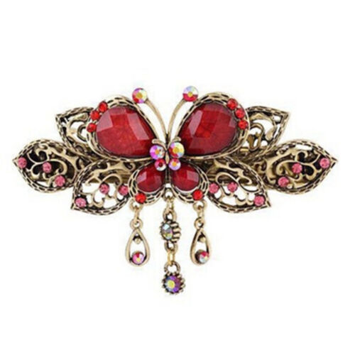 Details about   Ladies Women Hairpin Rhinestone Butterfly Crystal Hair Clips Hairpin FW 