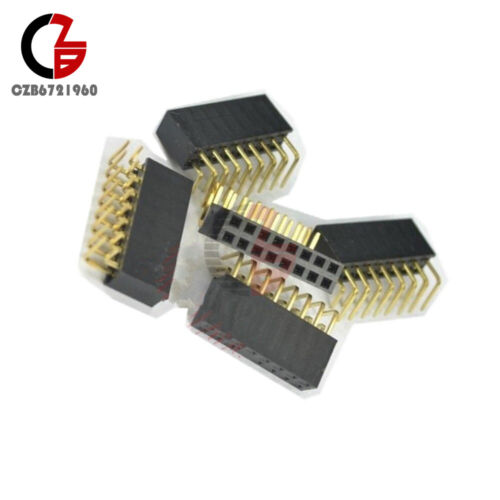 Details about  / 20Pcs 2x8Pin 2.54mm Pitch Double Row Header Right Angle Female Socket Connector