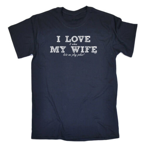 Love Wife Play Poker Funny Novelty T-Shirt Mens tee TShirt 