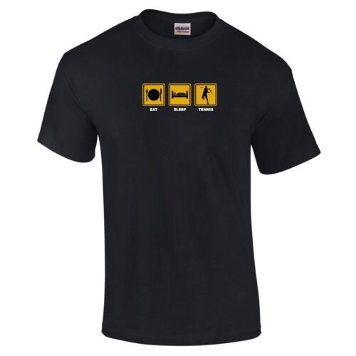 Eat Sleep TENNIS Wimbledon Lawn Sport Funny T-Shirt Gifts 16 Colours to 5XL