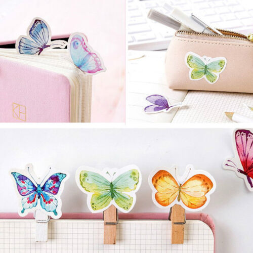 46pcs Butterfly Garden DIY Diary Stickers Paper Lables Gifts Packaging DecoYJj4