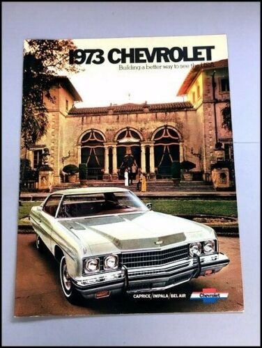 1973 Chevrolet  20-page Original Car Brochure Caprice Classic Impala Bel Air 