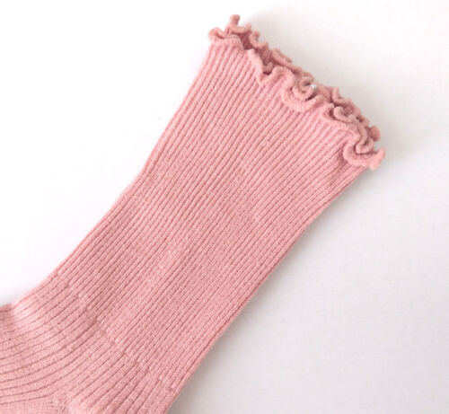 Girl ‘s Ladies/' Ripple Loose Top Ribbed Cotton Mix Harajuku Ankle Socks