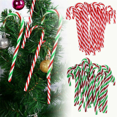10x Christmas Acrylic 15cm Candy Cane Xmas Tree Hanging Decoration Ornaments Bu
