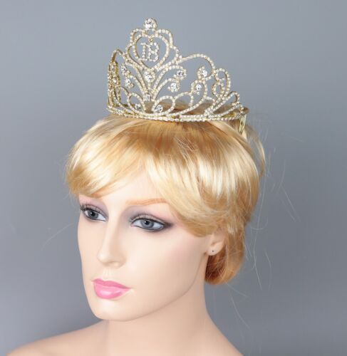 Sweet 18 Eighteen Birthday Party Crystal Rhinestone Tiara Crown w Hair Comb T53g 