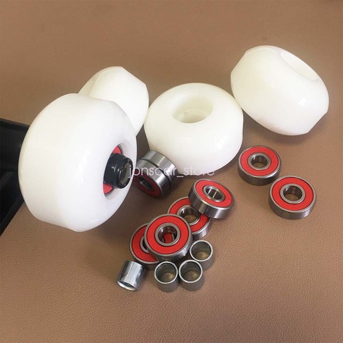 Skateboard Parts Kit 4pcs 83A Wheels 8pcs 608RS ABEC-9 Bearings 4pcs Spacers