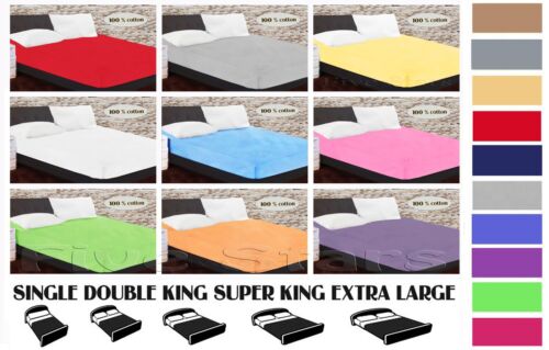 100/% cotton single fitted bed sheet 90 x 200 cm plain sheet 35 x 79 in