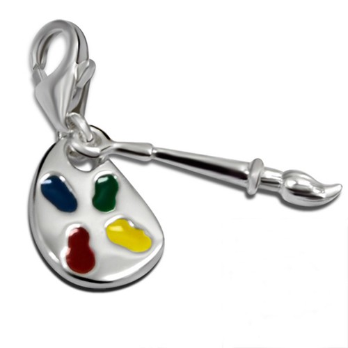 Anhänger Charms Bettelarmband Pinsel Künstler 925 Silber Schmuck Kinder Charm78