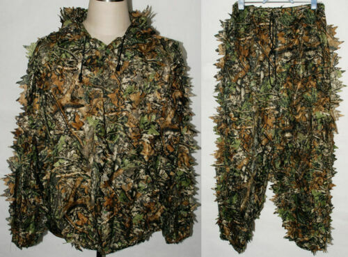 Realtree Camo Hunting Leaf Net Ghillie Suit Jacket And Trousers