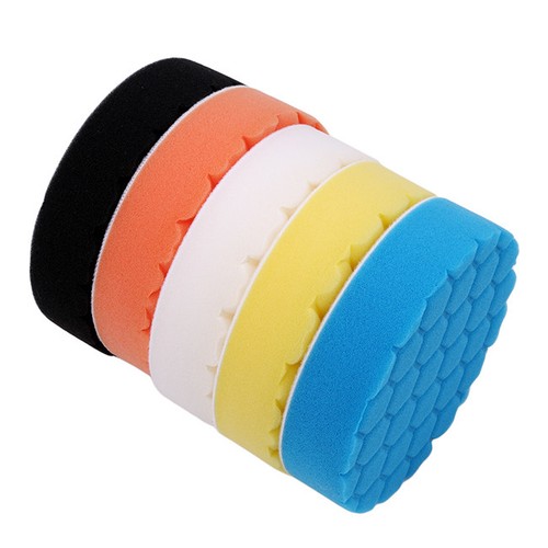Pack of 5 Buffing Sanding Polishing Waxing Sponge Disc for Car Self Adhesive D
