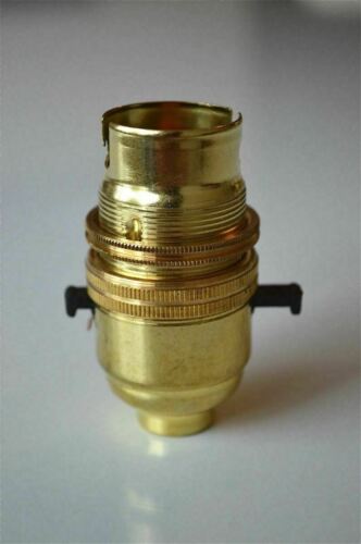 Interrupteur laiton Baïonnette Fixation Lampe Porte-ampoule Lampe titulaire c//w Shade ring 10 mm L9