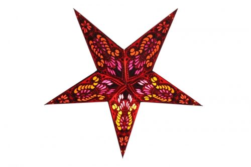 Leuchtstern de Noël étoile carton rouge violet orange 44 Cm Incl Câble & Version 