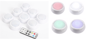 New Defiant 8 Pack Wireless LED Puck Lights with Remote Control Better Deal 
