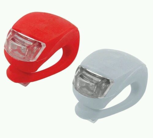 2 LEDs Silicone Bicycle Bike Lights One Pair Front /& Rear