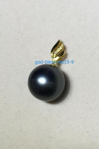 New NATURAL 10-11MM TAHITIAN RICE BLACK PEARL NECKLACE 18" 