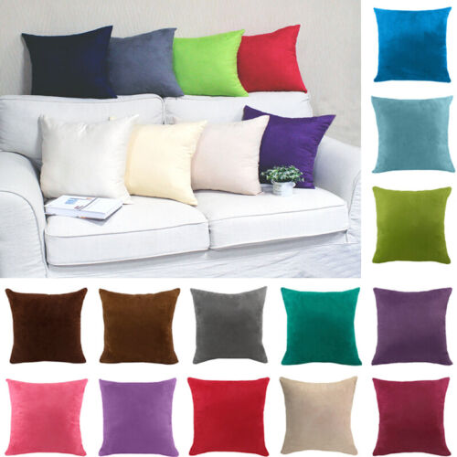 40x40cm Suede Fabric Cushion Cover Throw Pillow Cases Sofa Chair Bedroom Decor 