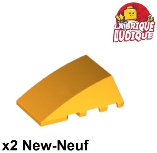 Lego-wedge 2x 4x4 bonnet hood wing roof light bright light orange 47753 new 