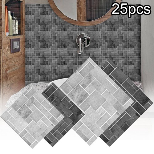 3D Self-Adhesive Kitchen Wall Tiles Room Mosaic Tile Sticker Stick Decals Decor