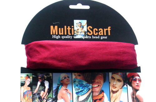 Multi Purpose Magic Scarf Sport Head Band Neck Scarf Head Wear  Colour Red