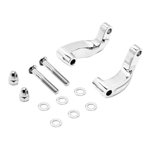 Mirrors Relocation Extension Adapter Kit For Harley 06-17 Silver