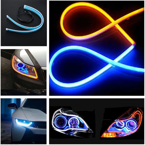 2x 60CM LED Car DRL Daytime Running Lamp Strip Light Flexible Soft Tube-FlexiJCA