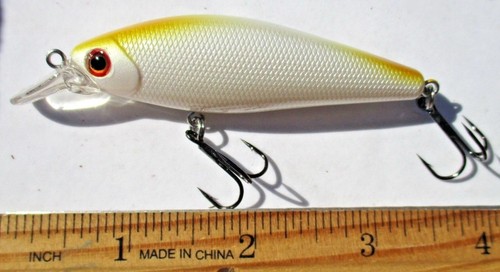 1 ct Sunny Pearl 3//8oz 3.5/" floating jerkbait Minnow Bass Fishing Baits Stryper