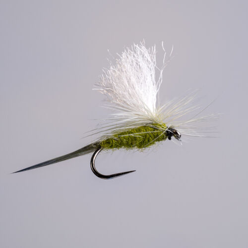 Barbless Parachute Dry Fishing Flies Adams,Blue Winged Olive /& Black Gnat x18