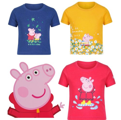 Regatta Niños Peppa Pig Tejido De Manga Corta Camiseta Niños Niñas