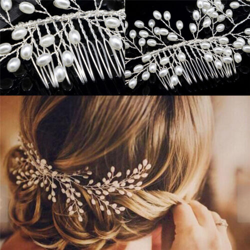 Luxus Vintage Braut Haarschmuck Handgefertigte Perle Hochzeit Schmuck Kamm 4H