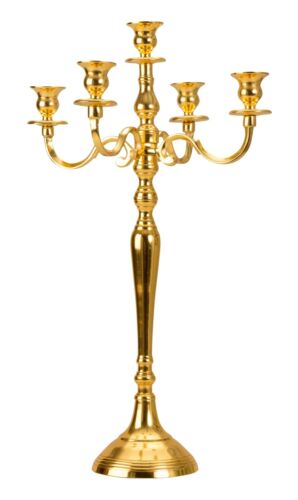 Kerzenständer 5-armig in Gold Kerzenleuchter 60 cm vergoldet Leuchter 