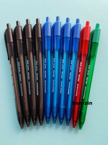 2x Paper Mate InkJoy 100RT einziehbarer Druckkugelschreiber 1 mm mittlere Spitze