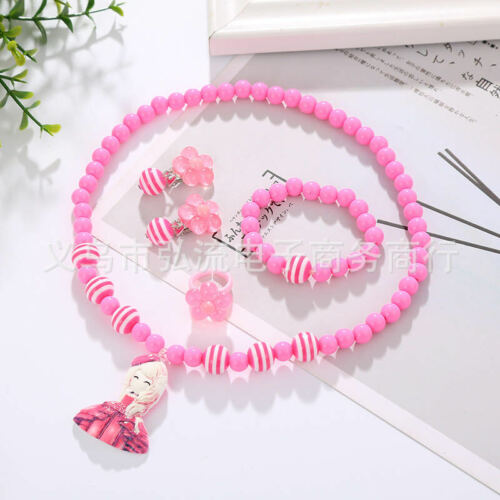 Children Gift Colorful Jewelry Girls Princess Beads Necklace Baby Kids Toddlers
