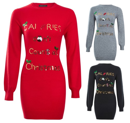Noël pour Femme Nouveauté Tricoté Souple Tricot Sequin Tunique Femmes Noël Pull