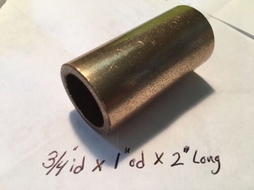 Bushing Bronze 3//4 id x 1 od x 2 oilite brass bearing Sleeve Bush spacer B2