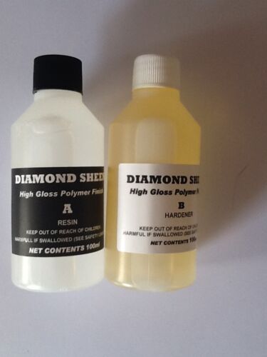 Diamond Sheen 2 partie haut construire polymère canne à pêche Vernis EPOXY Kit 200 ml