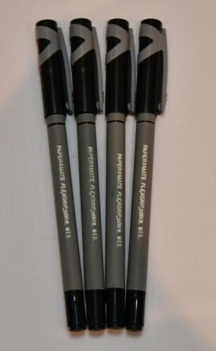 Paper Mate Flexgrip ultra capped black pens x 2 