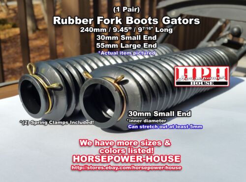 30mm Black Rubber Fork Boots Gators Gaiters 84-02 Honda XR200 XR200R Dirtbike +