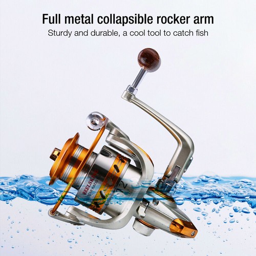 New Large Spinning Reel Baitfeeder Saltwater Surf Catfish Fishing 4000 12BB Arm