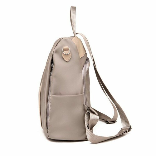 Nylon Backpack Anti Thief Women Fur Ball Large School Shoulder Bag Travel Zipper