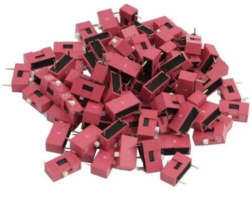 20PCS Red 2.54mm Pitch 4-Bit 4 Positions Ways Slide Type DIP Switch NEW Y2