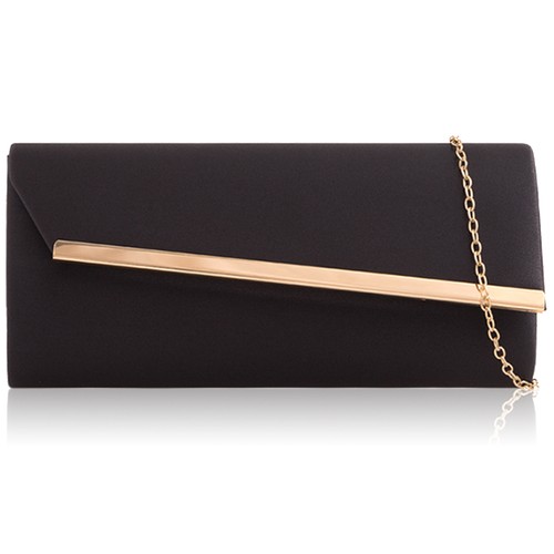 Xardi London Women Satin Evening Bags Long Chain Bridal Bridesmaid Party Clutch