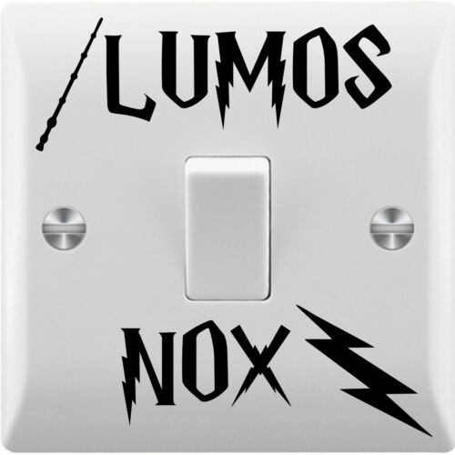 2 x Lumos Nox Harry potter inspired Light switch wall art vinyl//decal//sticker