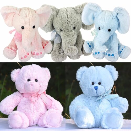 11/" Mini Plush Super Soft Teddy Bear Elephant Cuddly Toy Baby Gift with Ribbon