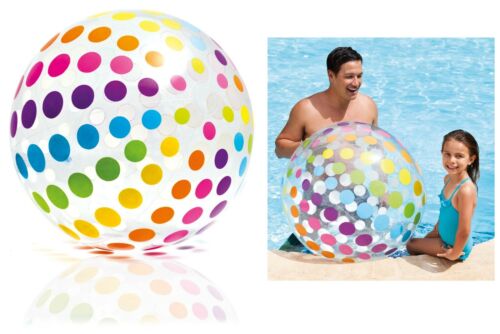 Giant Intex 42/" Inflatable beach ball DOT design Jumbo ball 107cm white colour