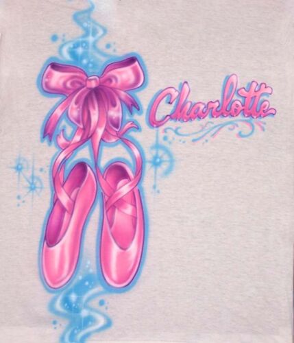 Personalized Dance Ballet Slippers Airbrushed T-Shirt Sweatshirt or Hoodie
