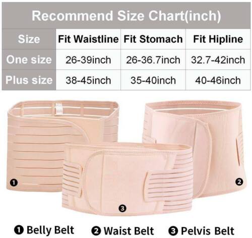 Details about   3 in 1 Postpartum Belly Support Recovery Belly/Waist/Pelvis Belt Cinchers Shaper 