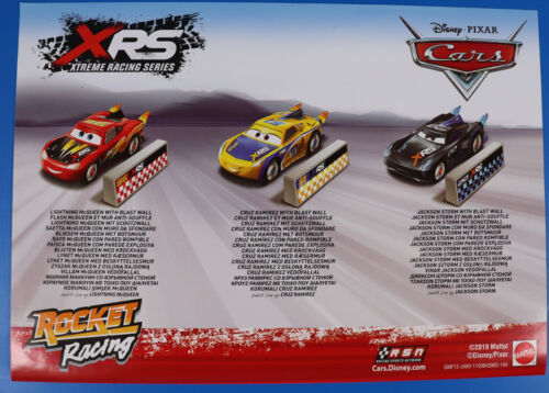 Disney Cars XRS Xtreme Racing série MC QUUEEN-Cruz Ramirez-Jackson Storm 3er Set 