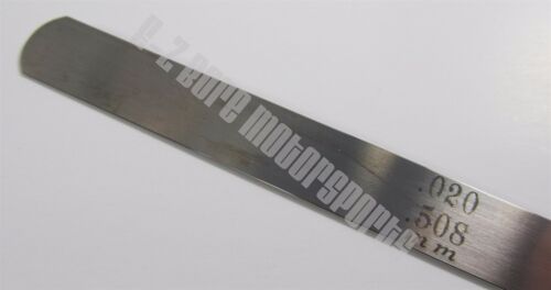 .020 .508mm Feeler Gage Gauge 12/" Long Strip 1//2/" Wide USA Made Carbon Steel